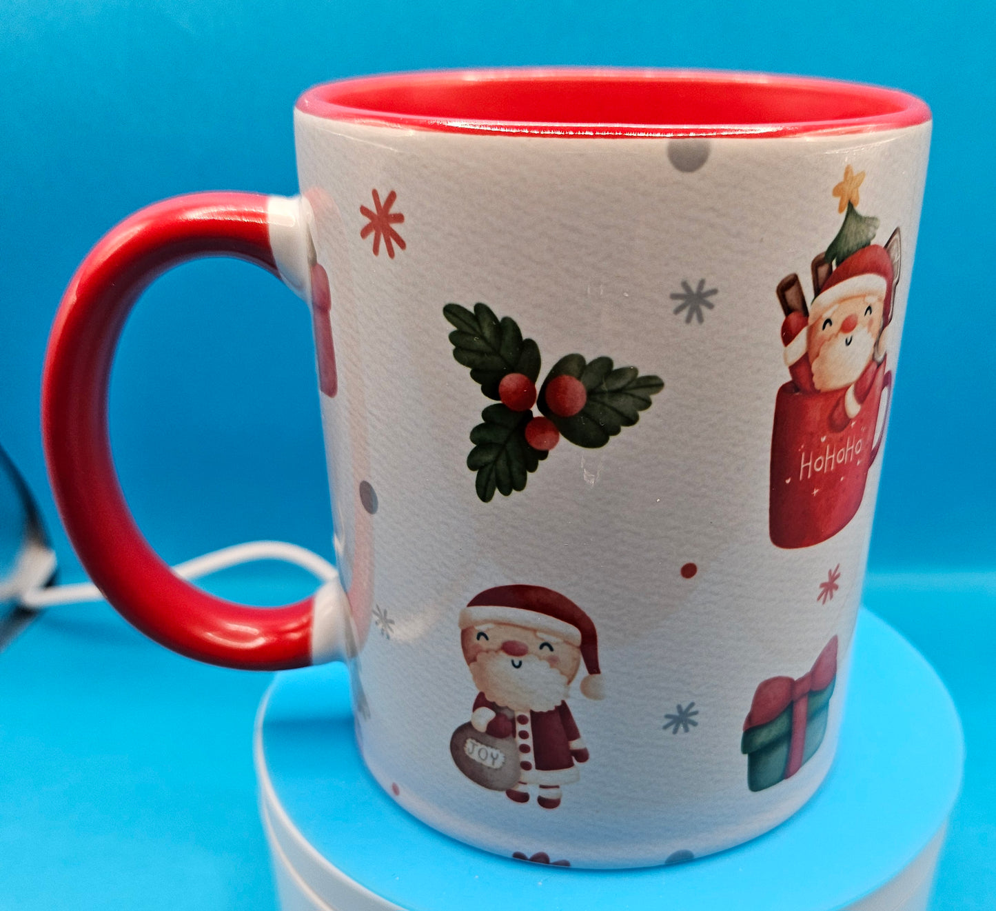 Ceramic Coffee Mug with inside color & handle 15 oz