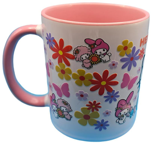 Ceramic Coffee Mug with inside color & handle 15 oz