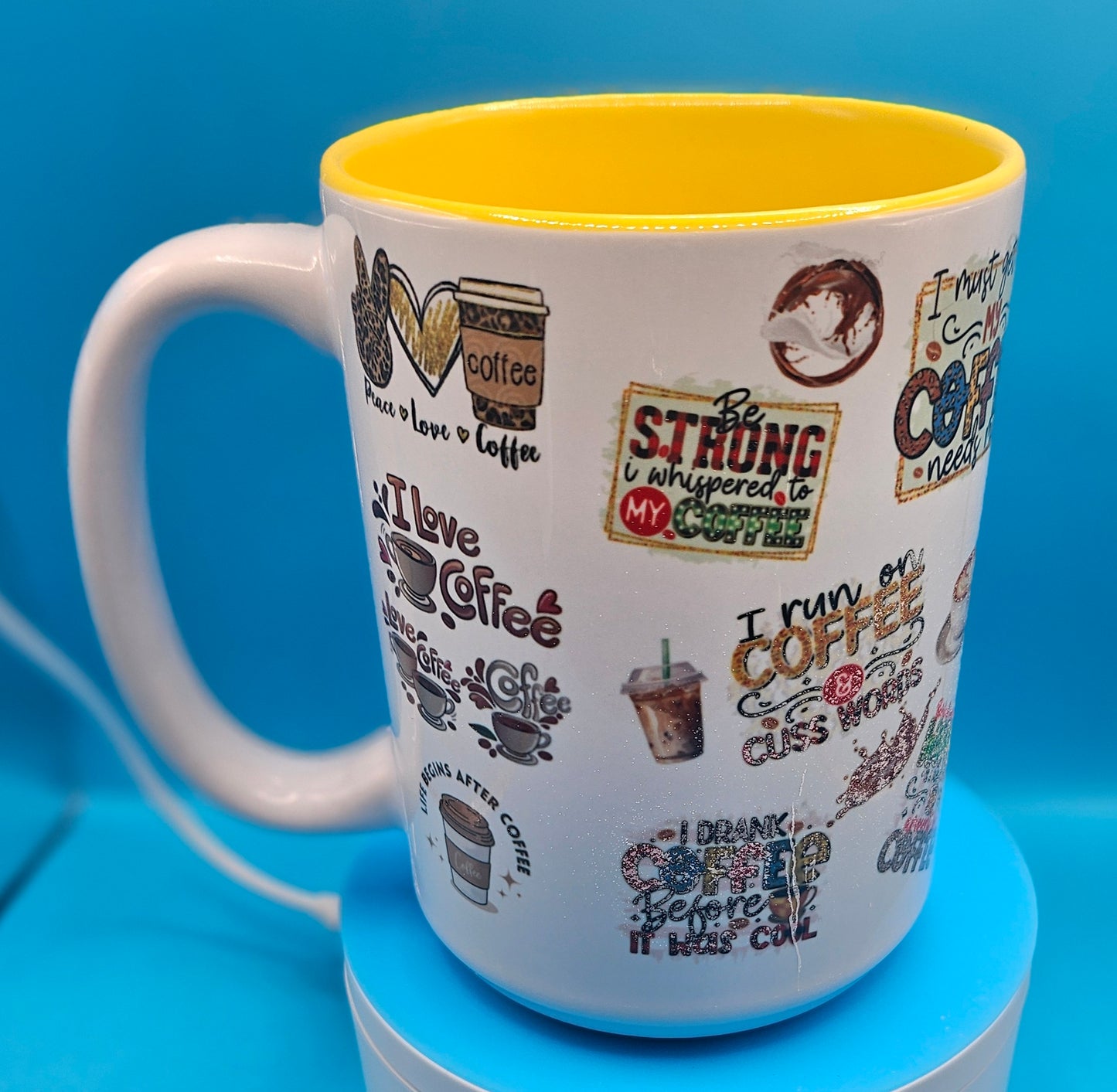 Ceramic Coffee Mug with inside color 15 oz