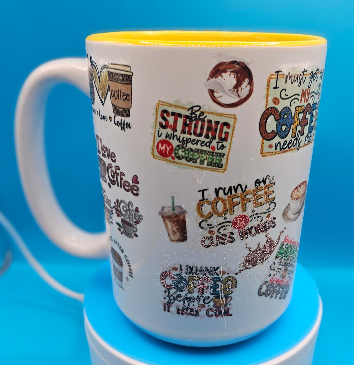Ceramic Coffee Mug with inside color 15 oz