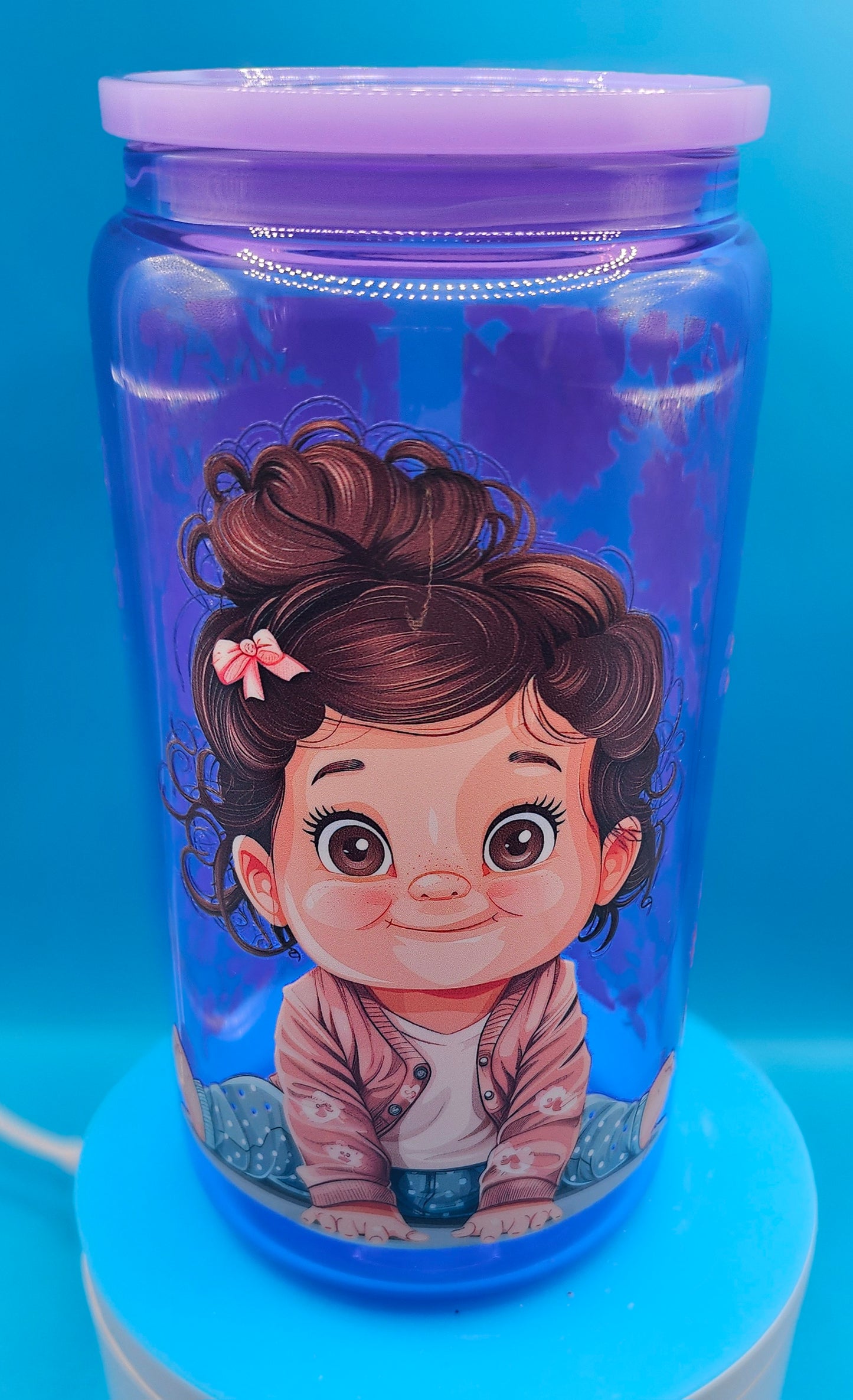 Glass Tumbler Colored 16 oz