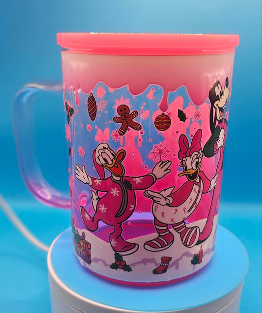 Glass Coffee Mug Colored 16 oz