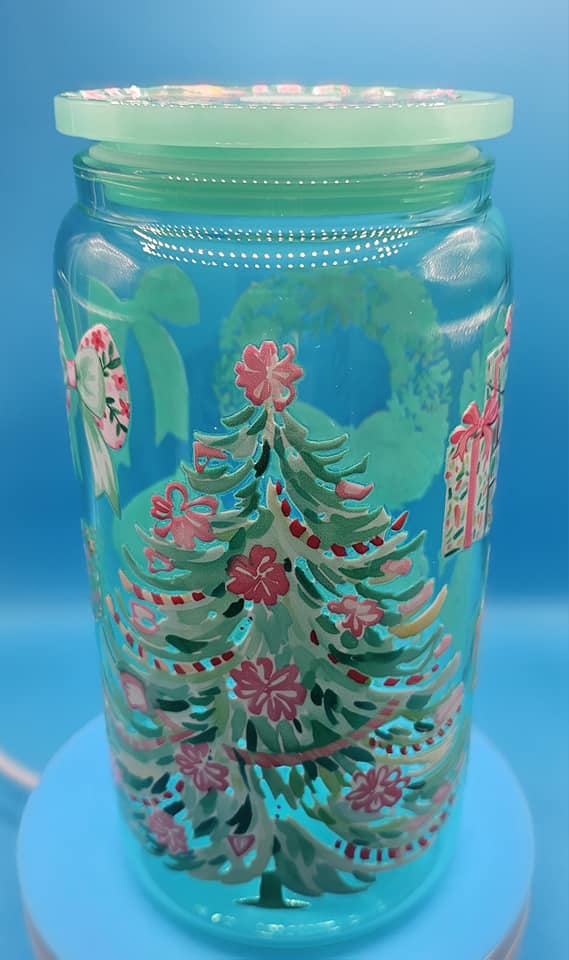 Glass Tumbler Colored 16 oz