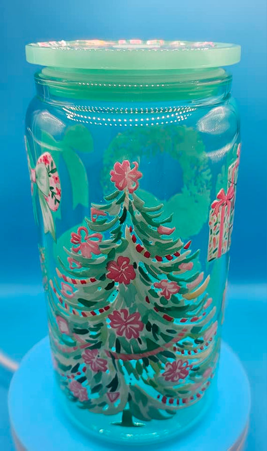 Glass Tumbler Colored 16 oz