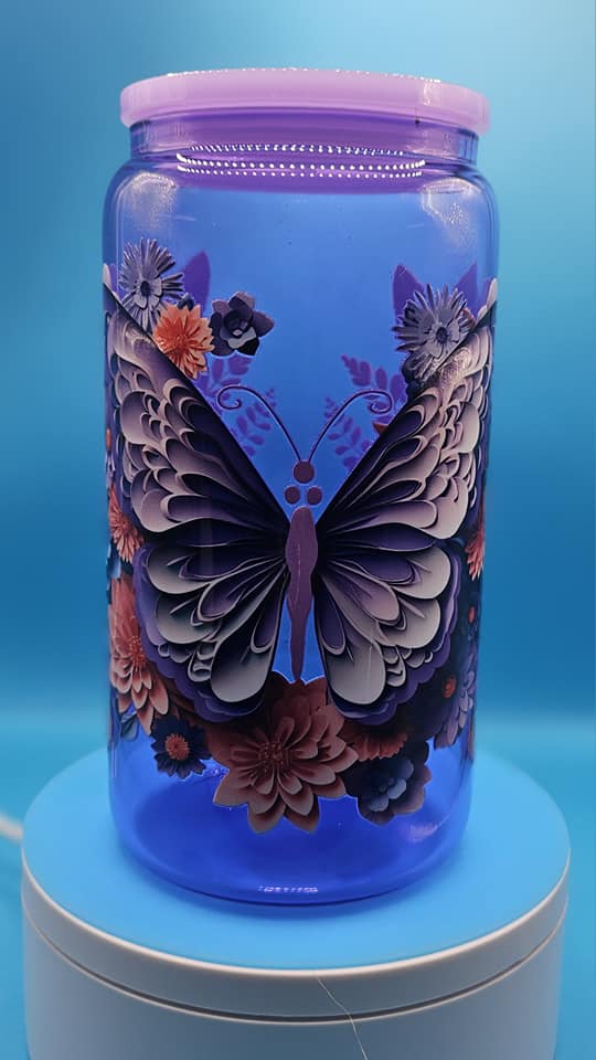 Glass Tumbler Colored 16 oz
