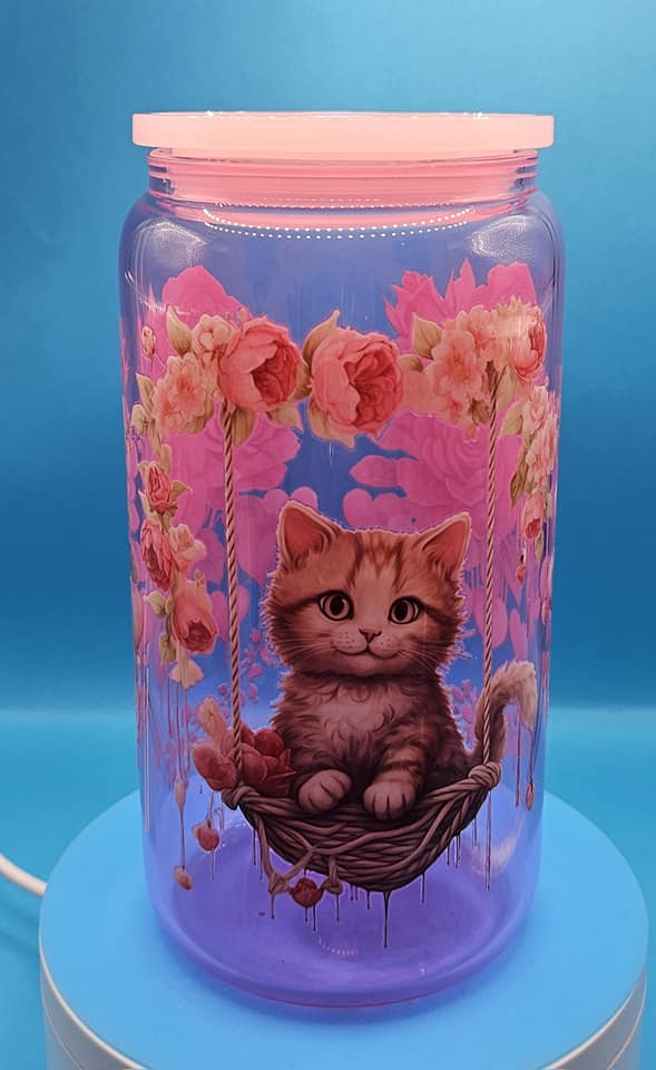 Glass Tumbler Colored 16 oz