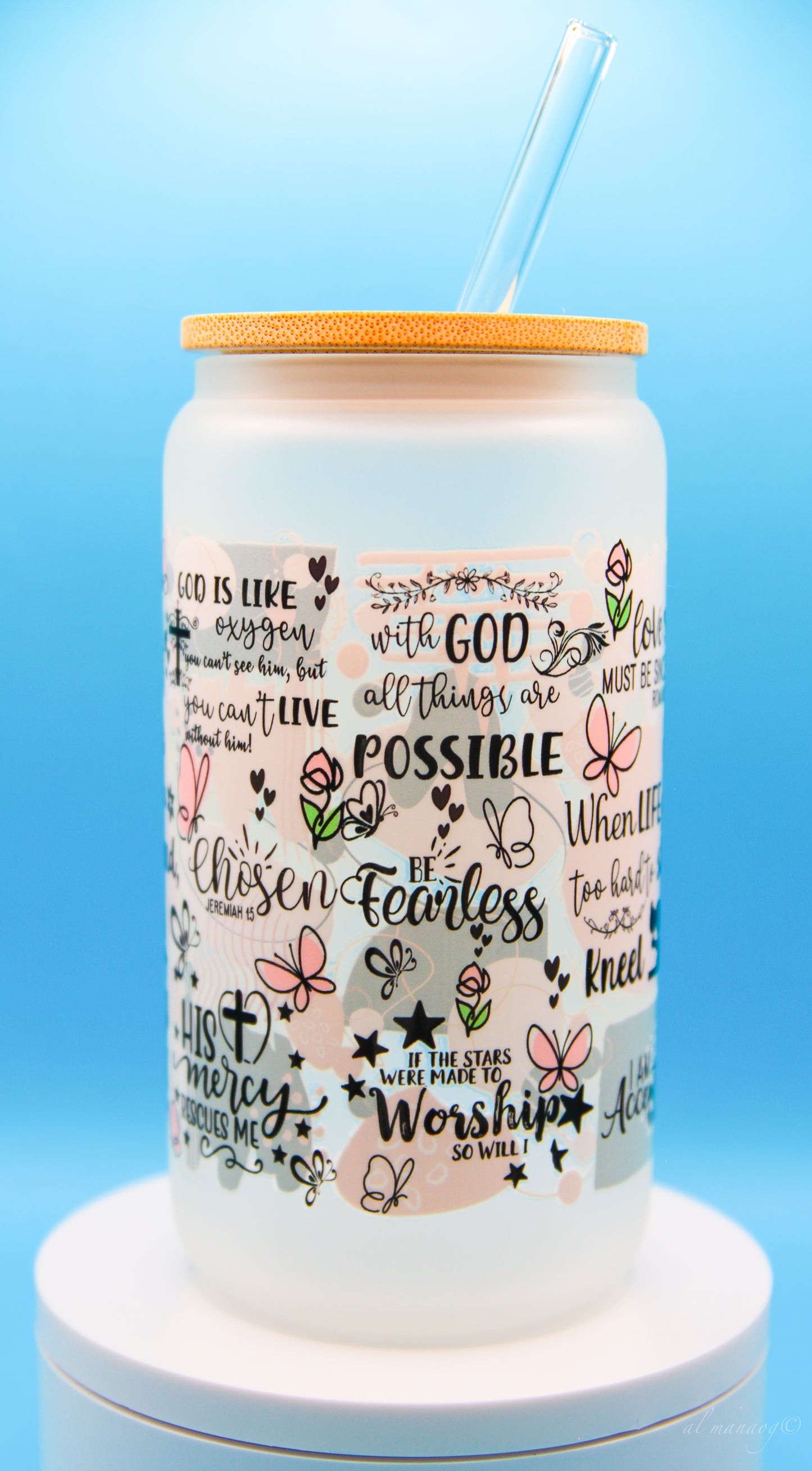 Frosted Colored Glass Tumbler