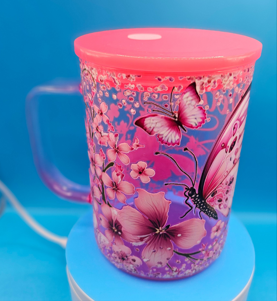 Glass Coffee Mug Colored 16 oz