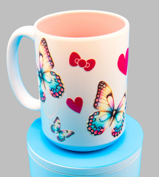White Ceramic Coffee Mug - Choice of Inner Color