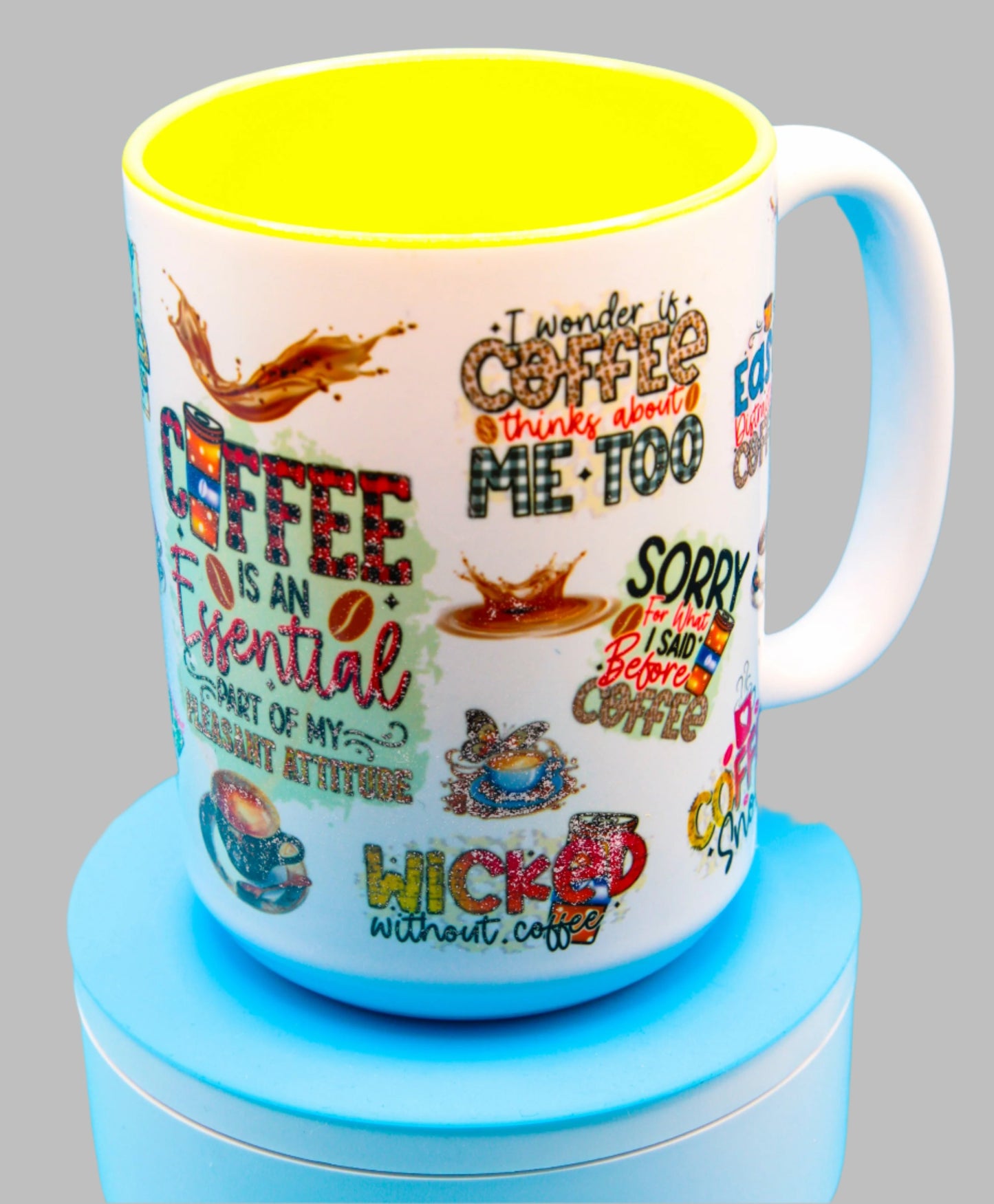 White Ceramic Coffee Mug - Choice of Inner Color