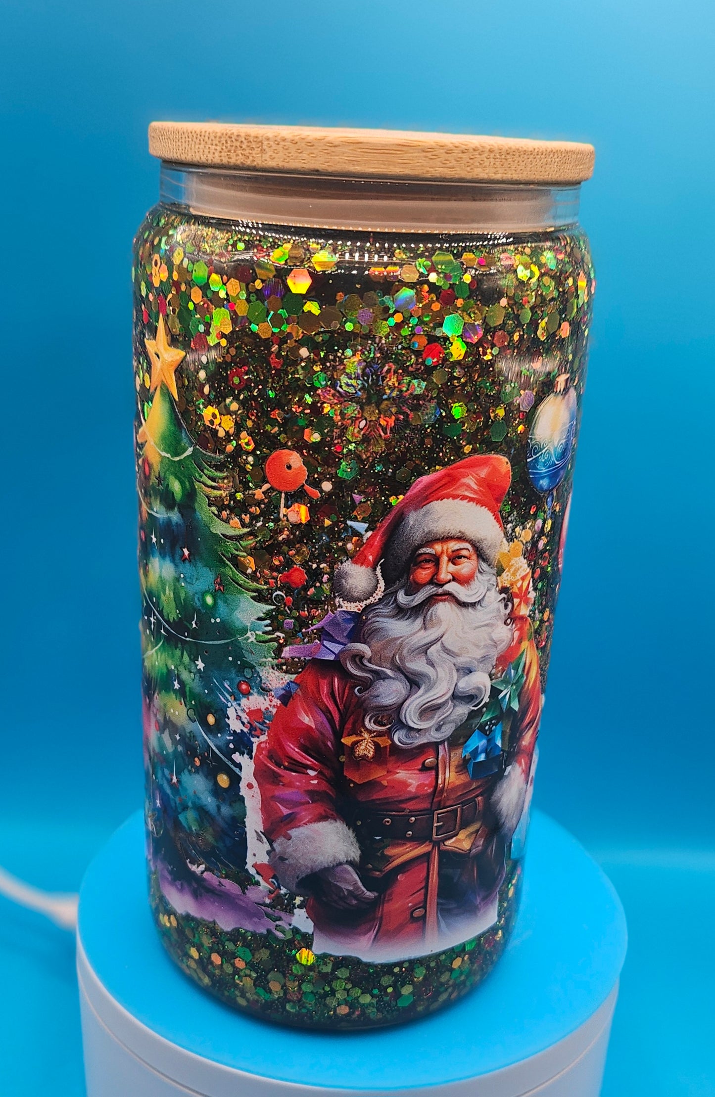 Snowglobe Glass Tumblers 16oz