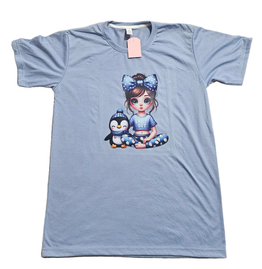 Adult T-Shirt Blue Girl