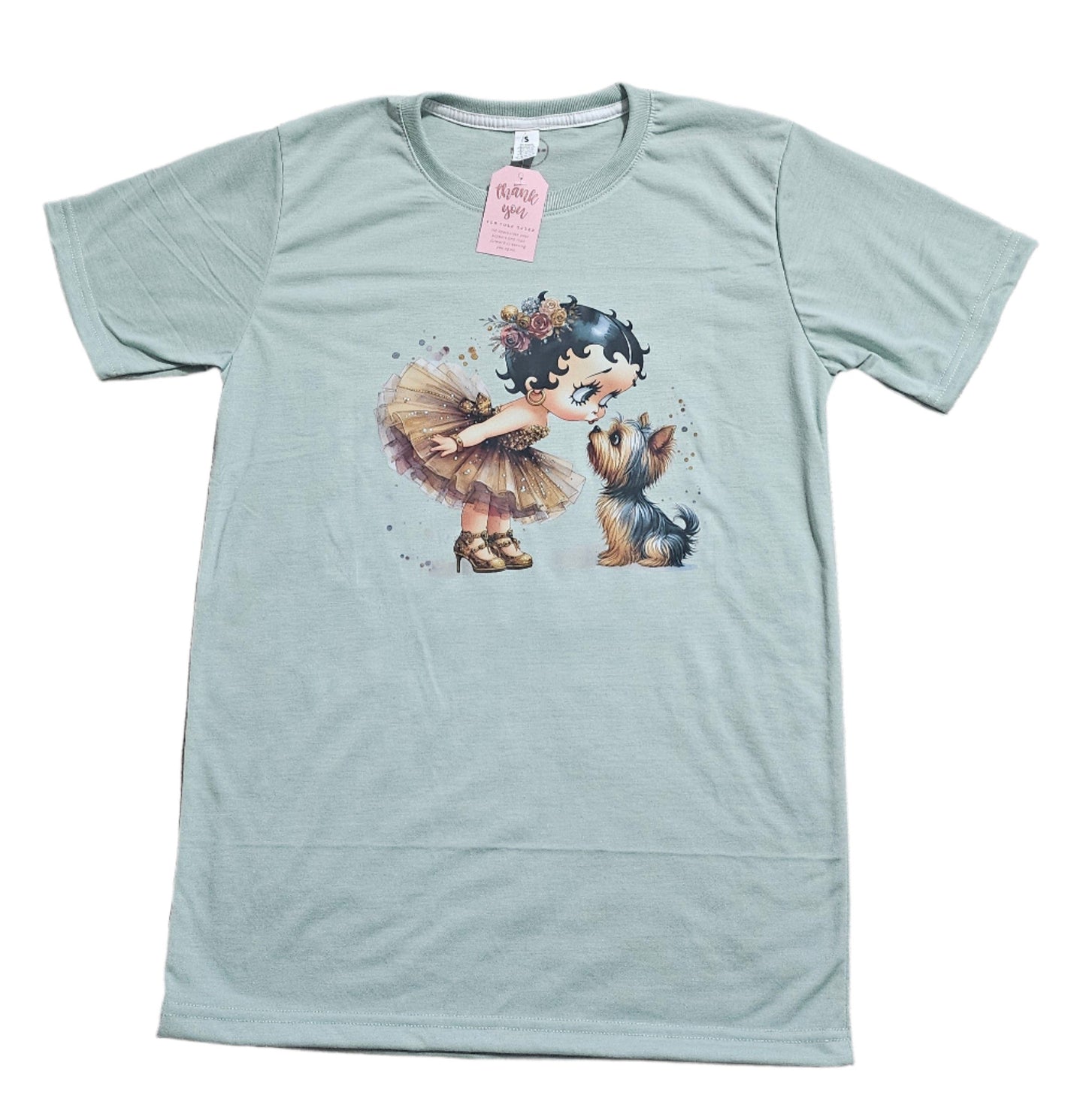 Adult T-Shirt Girl & Dog