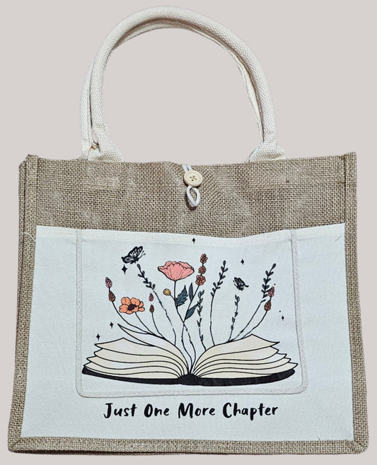 Burlap Tote Book 3 Medium