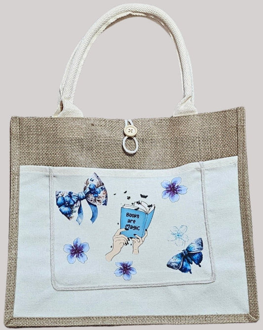 Burlap Tote Book 1 Medium